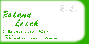 roland leich business card